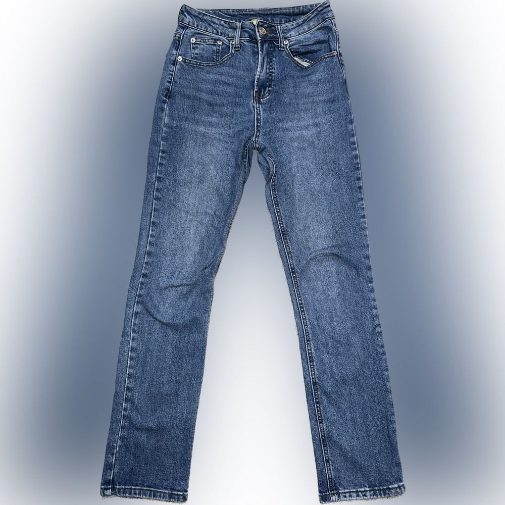 Gianni Bini Blue Straight-Leg Jeans